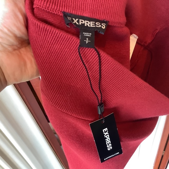 Express NWT Skirt Women's Red Stretch Pencil Pull On Bodycon Small - Picture 7 of 8
